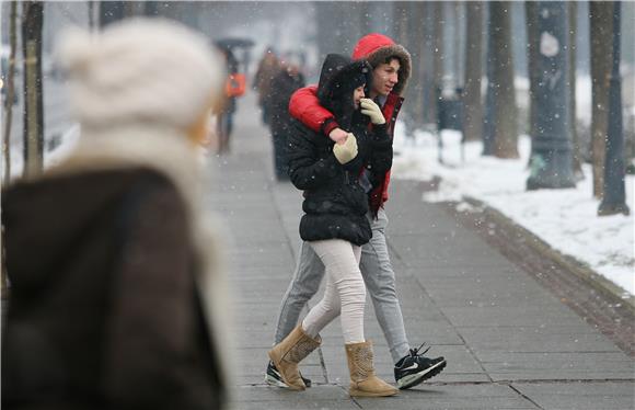 Snijeg u Zagrebu 28.01.2014.