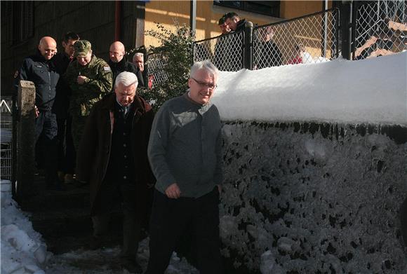 Predsjednik Josipović obišao općine u Gorskom Kotaru zahvaćene elementarnom nepogodom