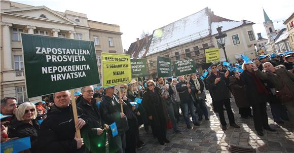 Prosvjed Sindikata hrvatskih učitelja 