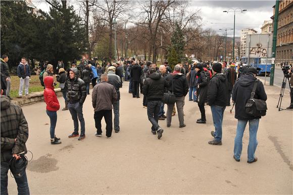 Manja okupljanja prosvjednika u Sarajevu