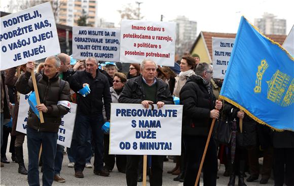 Prosvjed Sindikata hrvatskih učitelja 