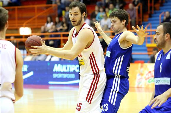 Utakmica 1. kola Lige za prvaka PH za košarkaše između Cedevite i Zadra 03.04.2014 