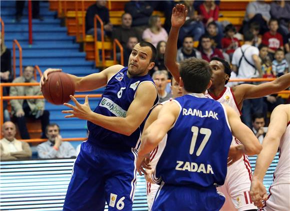 Utakmica 1. kola Lige za prvaka PH za košarkaše između Cedevite i Zadra 03.04.2014 