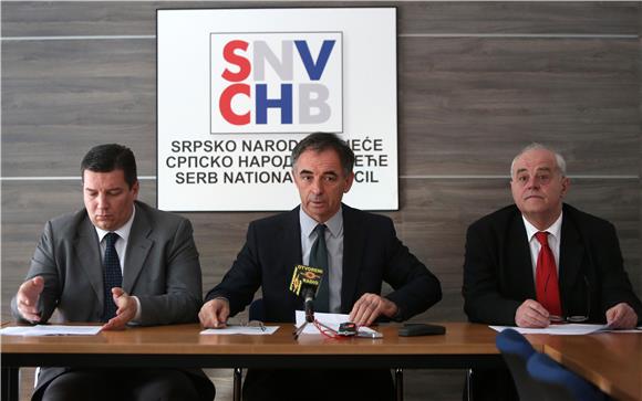 Tiskovna konferencija Srpskog narodnog vijeća, SDSS-a i Zajedničkog vijeća općina