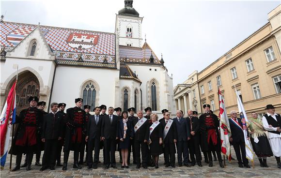 Spomendan Zrinskih i Frankopana na Markovom trgu i u Katedrali