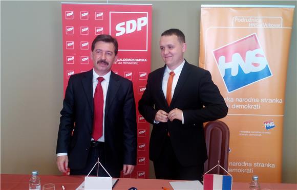 Vukovarski SDP i HNS zajedno na gradske izbore 15. lipnja