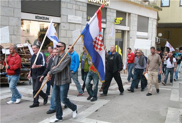 Split: radnici Konstruktora prosvjedom tražili plaće 