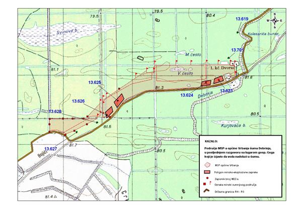 Objavljeni zemljovidi minski sumnjivog područja na poplavljenom području