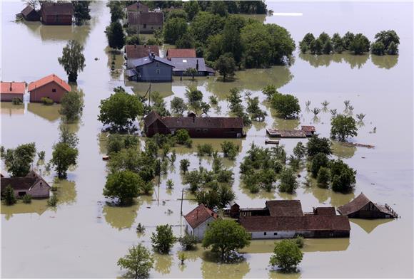 Poplavljeno selo Gunja u vukovarsko-srijemskoj županiji