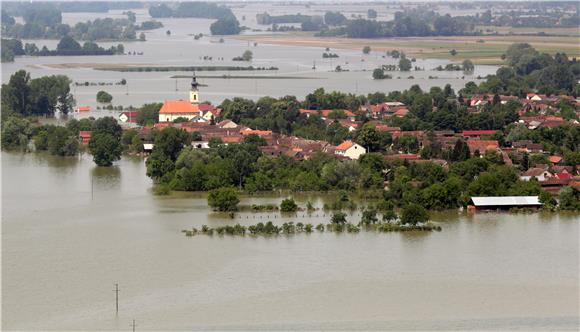 Poplavljeno selo Gunja u vukovarsko-srijemskoj županiji