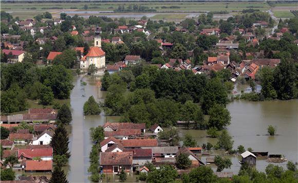 Poplavljeno selo Gunja u vukovarsko-srijemskoj županiji