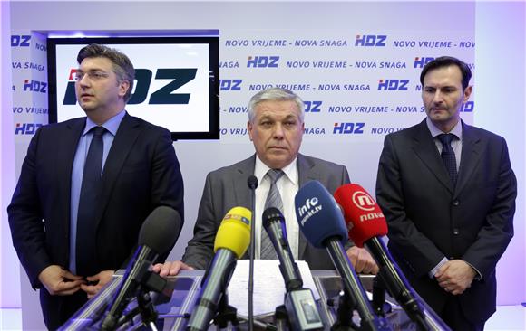 Tiskovna konfernecija HDZ-a povodom objave rezultata Izbora za EP