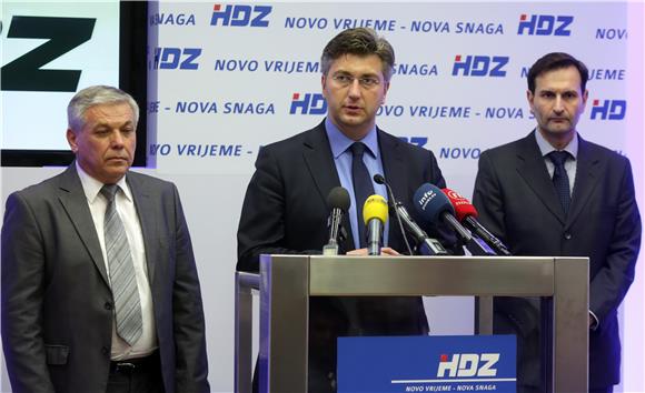 Tiskovna konfernecija HDZ-a povodom objave rezultata Izbora za EP