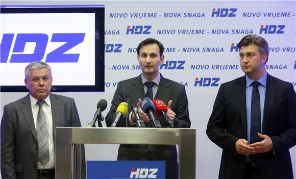 Tiskovna konfernecija HDZ-a povodom objave rezultata Izbora za EP