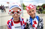 Navijači pred početak utamice Hrvatska - Mali