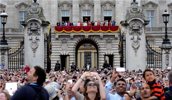 BRITAIN TROOPING THE COLOUR