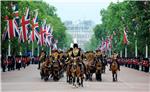 BRITAIN ROYALTY TROOPING THE COLOUR