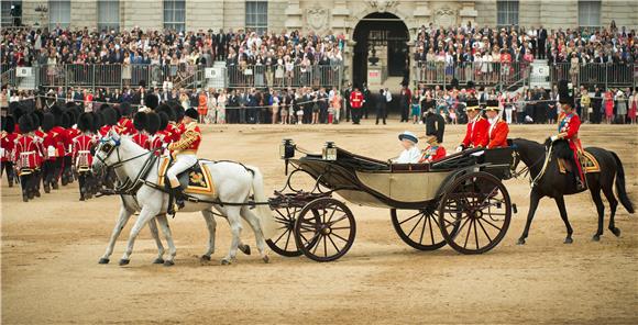 BRITAIN TROOPING THE COLOUR