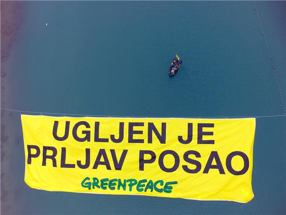 Greenpeace u Plominu upozorava - 'Ugljen je prljav posao'