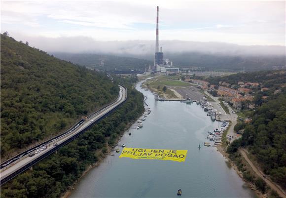 Greenpeace u Plominu upozorava - 'Ugljen je prljav posao'