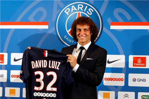 FRANCE SOCCER PSG DAVID LUIZ OFFICIAL PRESENTATION