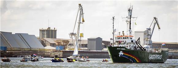 NETHERLANDS GREENPEACE ARCTIC SUNRISE RETURN