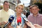 Kolinda Grabar Kitarović družila se s građanima na riječkom Korzu