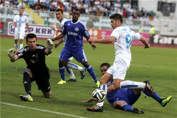 HNL: Rijeka - Slaven Belupo 3-0 (poluvrijeme)