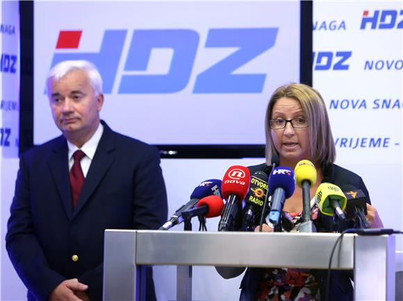 Konferencija za medije HDZ-a u povodu novog pada BDP-a 