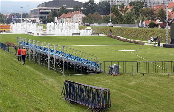 Pripreme za Hanžekovićev memorijal 'kod fontana' u Zagrebu