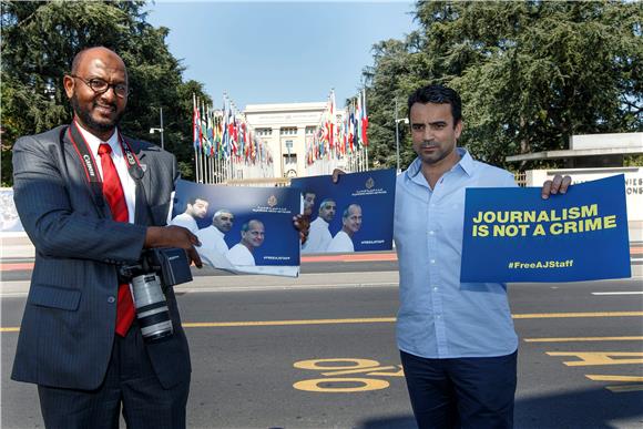 SWITZERLAND JOURNALISTS PROTEST