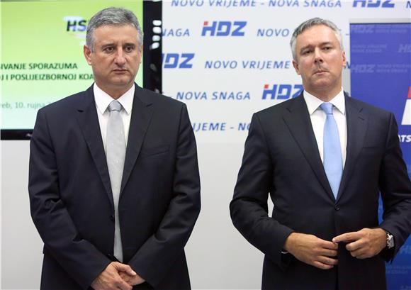 HDZ i HSLS potpisale koalicijski sporazum