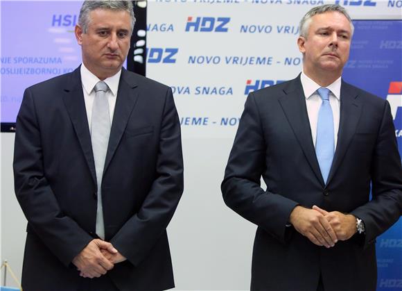 HDZ i HSLS potpisale koalicijski sporazum