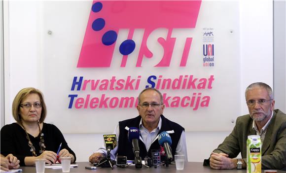 Tiskovna konferencija HHS-a o otpuštanju radnika u Hrvatskom telekomu