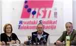 Tiskovna konferencija HHS-a o otpuštanju radnika u Hrvatskom telekomu