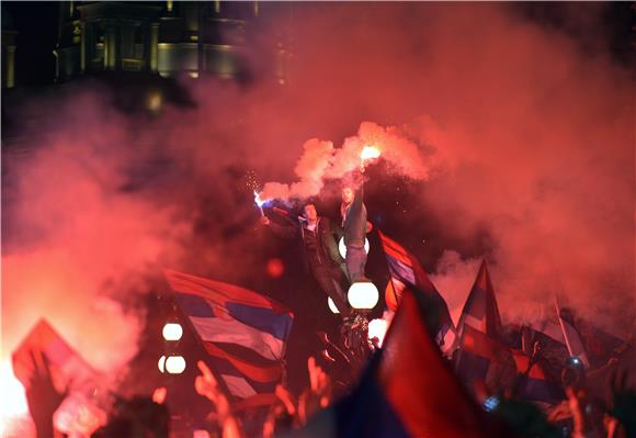 Beograđani u velikom broju dočekali košarkaše Srbije