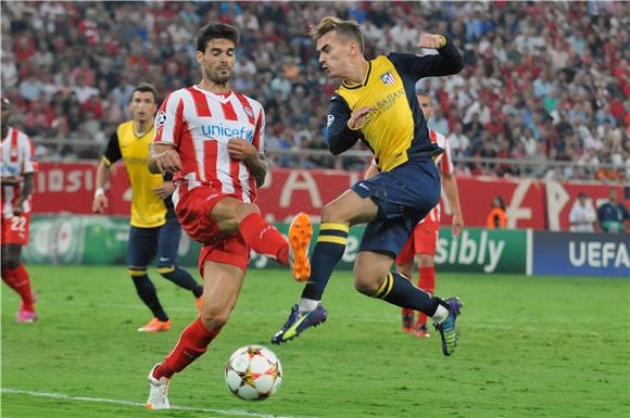 GREECE SOCCER CHAMPIONS LEAGUE OLYMPIACOS-CLUB ATLETICO DE MADRI