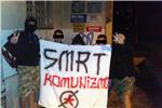 Split: Istaknut transparent s natpisom "Smrt komunizmu"