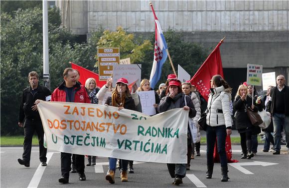 Prosvjed Sindikata obrazovanja, medija i kulture Hrvatske (SOMK)