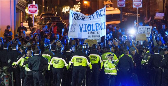 USA BOSTON BROWN SHOOTING PROTEST