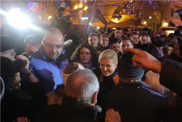 Kolinda Grabar Kitarović održala je predizborni skup u Zagrebu