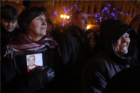 Kolinda Grabar Kitarović održala je predizborni skup u Zagrebu