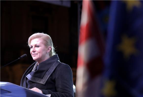 Kolinda Grabar Kitarović održala je predizborni skup u Zagrebu