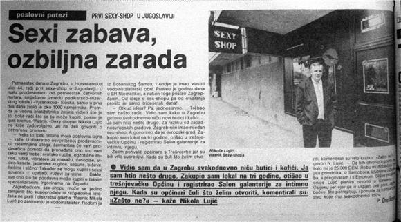 U Zagrebu prije 25 godina otvoren prvi sex shop i privatni 'djutić'