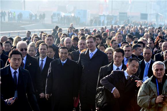 Bridge across Danube in Belgrade inaugurated by Serbian and Chinese premiers