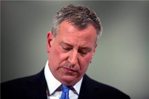 USA CRIME DE BLASIO PRESSER