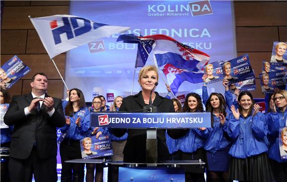 Kolinda Grabar Kitarović obratila se u stožeru