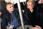 Kolinda Grabar-Kitarović posjetila branitelje u Savskoj ulici