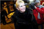 Kolinda Grabar-Kitarović posjetila branitelje u Savskoj ulici