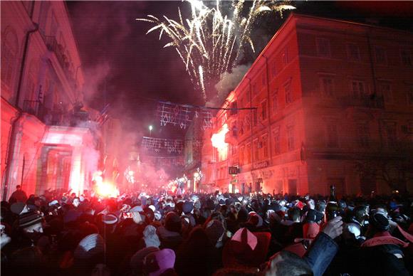 Doček Nove 2015. godine u Rijeci